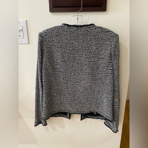 IRO Shavani Women's Black and White Tweed Jacket Blazer M 40 6 8 - Picture 2 of 11